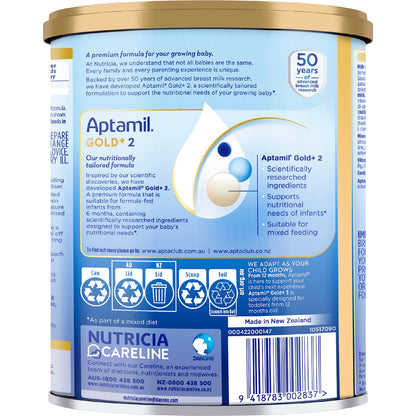 Aptamil Gold Stage 2 Follow On Baby Formula 6-12m 900g