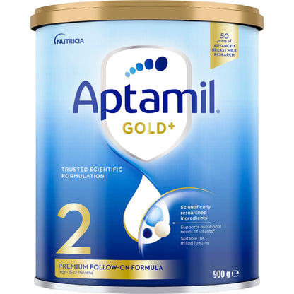 Aptamil Gold Stage 2 Follow On Baby Formula 6-12m 900g