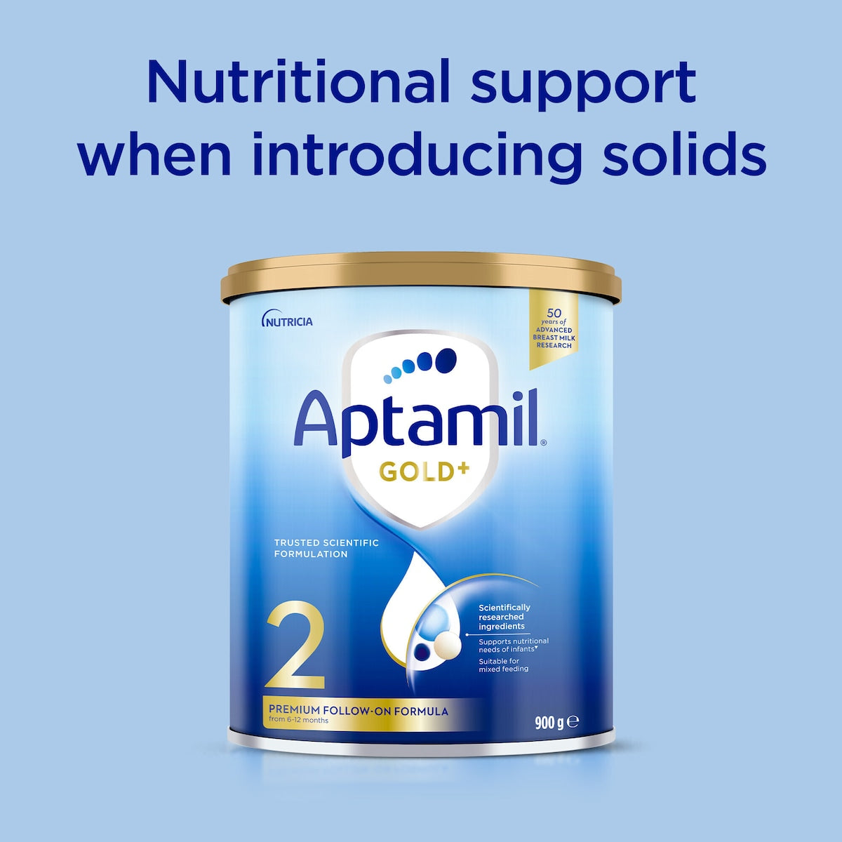 Aptamil Gold Stage 2 Follow On Baby Formula 6-12m 900g