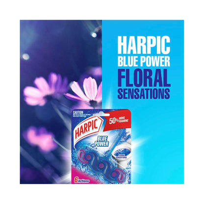 Harpic Blue Power Rim Block Floral Sensations Toilet eaner - 39g