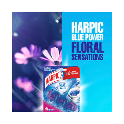 Harpic Blue Power Rim Block Floral Sensations Toilet eaner - 39g