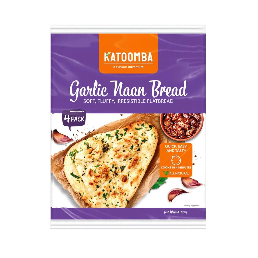 Katoomba Garlic Naan 4 Pack - 320g