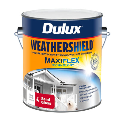 Dulux Weathershield Exterior Paint - 2L - Vivid White Semi Gloss