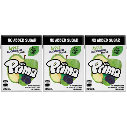 Prima No Added Sugar Drink Apple Blackcurrant 6 X200ml