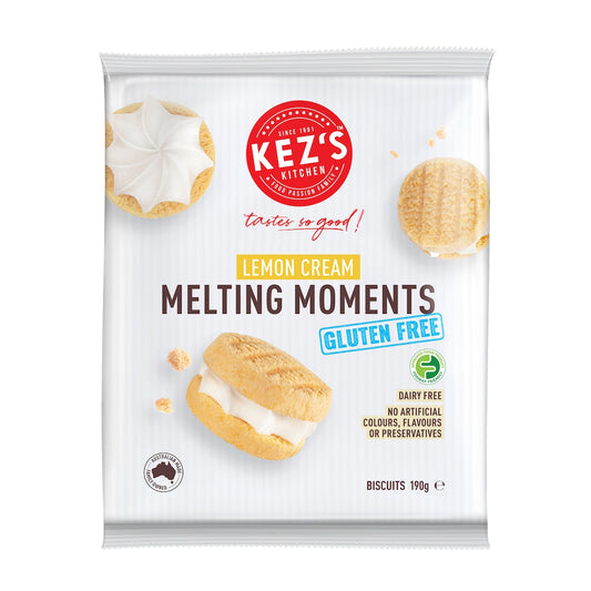 Kezs Kitchen Gluten Free Lemon Cream Melting Moments 190g Each