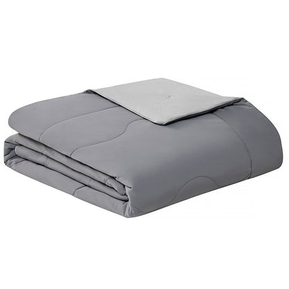 Hotel Grand EternaCool King Cooling Comforter, Grey, Lightweight, Machine Washable