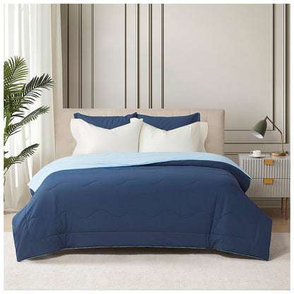 Hotel Grand EternaCool King Single Cooling Comforter, Dress Blue, Lightweight, Machine Washable