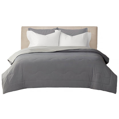 Hotel Grand EternaCool King Single Cooling Comforter, Grey, Lightweight, Machine Washable