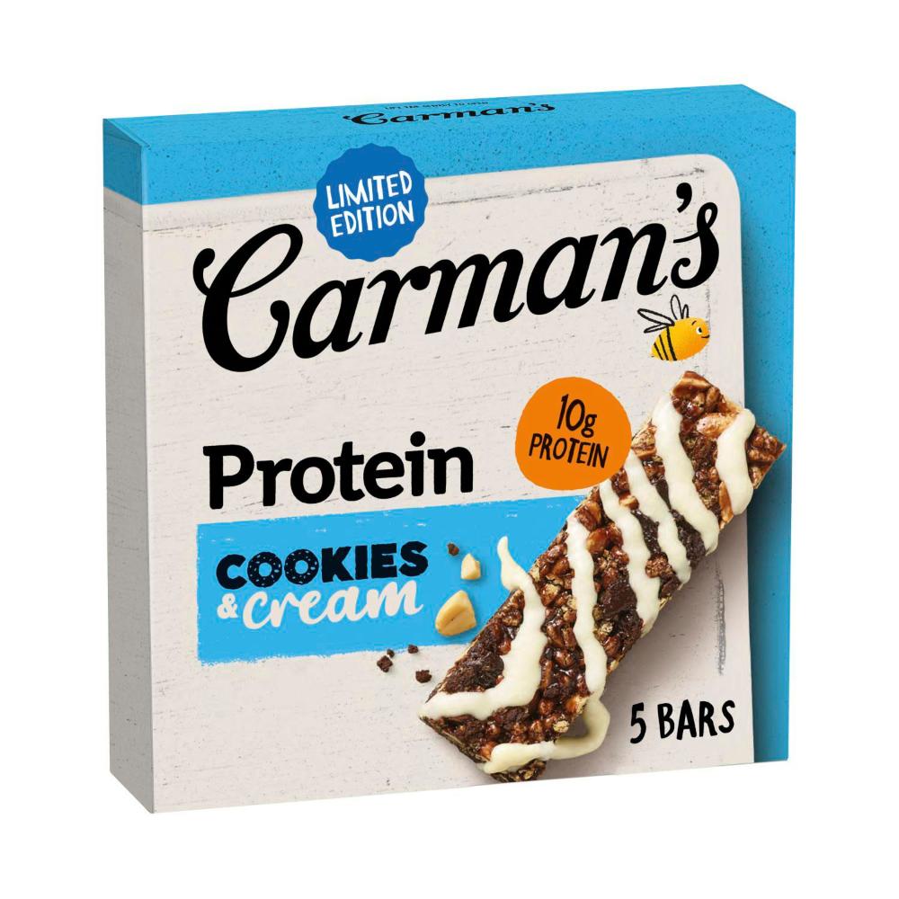 Carman's Protein Bars Cookies & Cream 5 Pack - 200g