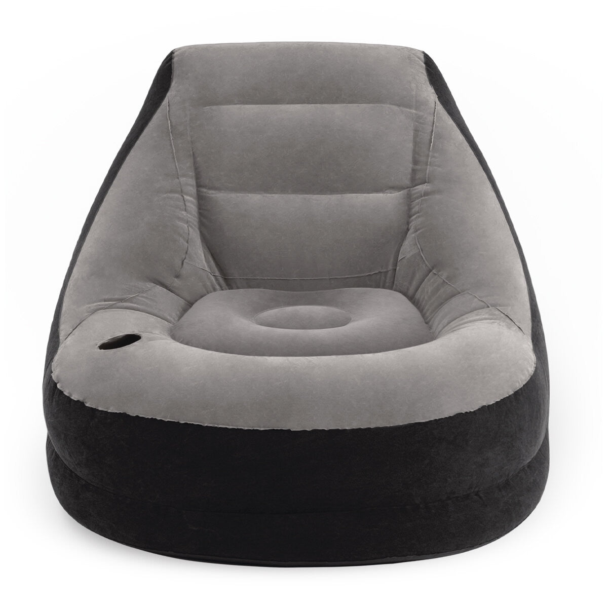 Intex Ultra Lounge Inflatable Chair with Ottoman Compact Grey/Black