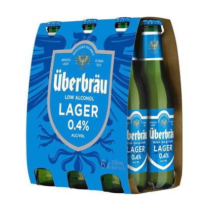 Uberbrau Ultra Low Alcohol Lager 330ml - 6 Pack