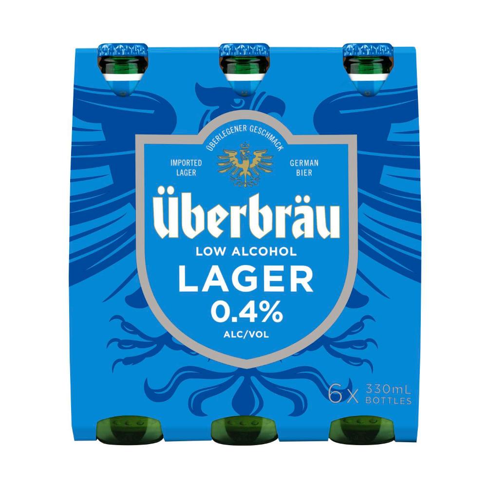 Uberbrau Ultra Low Alcohol Lager 330ml - 6 Pack