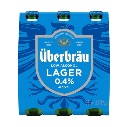 Uberbrau Ultra Low Alcohol Lager 330ml - 6 Pack