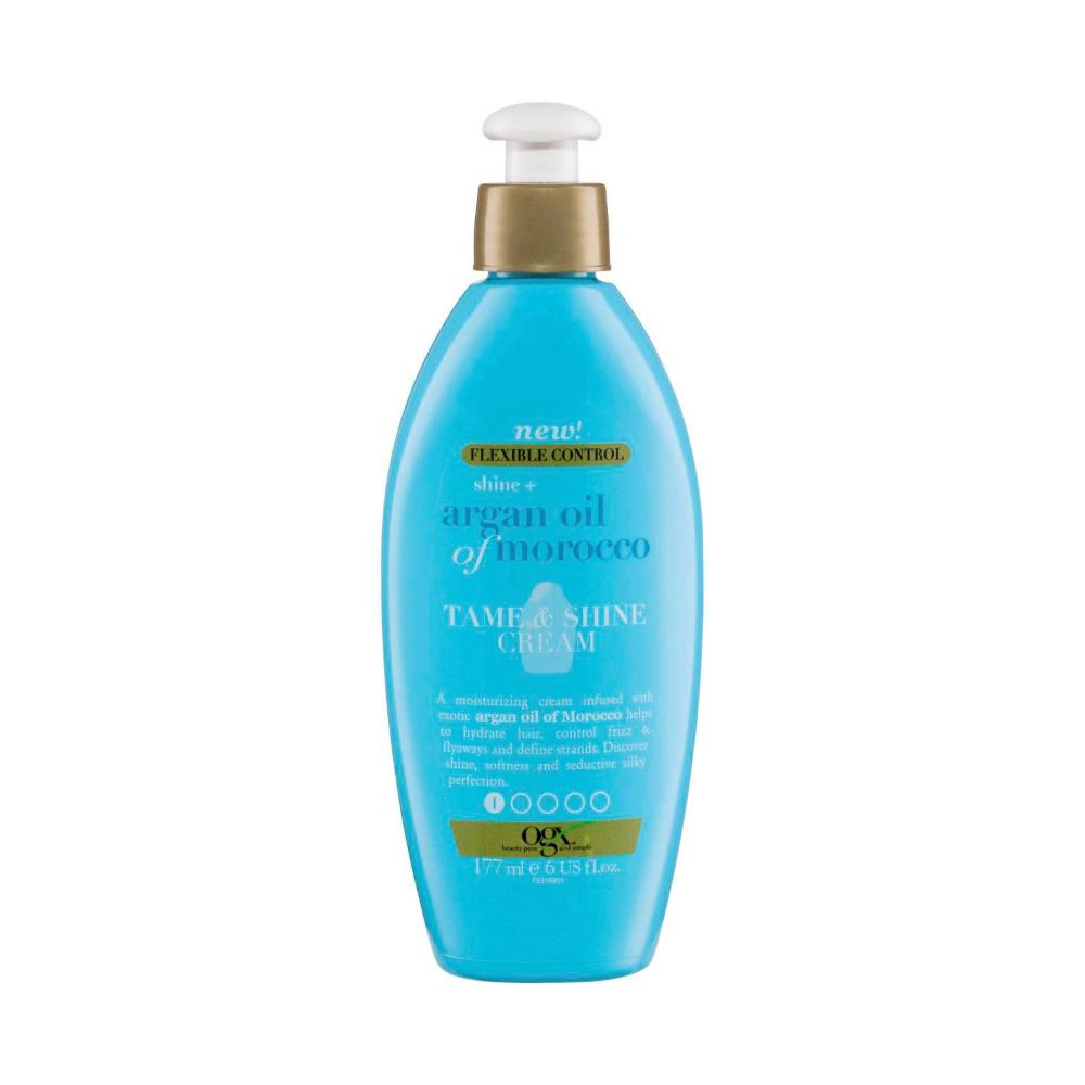 Ogx Flexible Control Shine + Hydrate Argan Oil Of Morocco Tame & Shine Cream For Frizzy Hair - 177mL