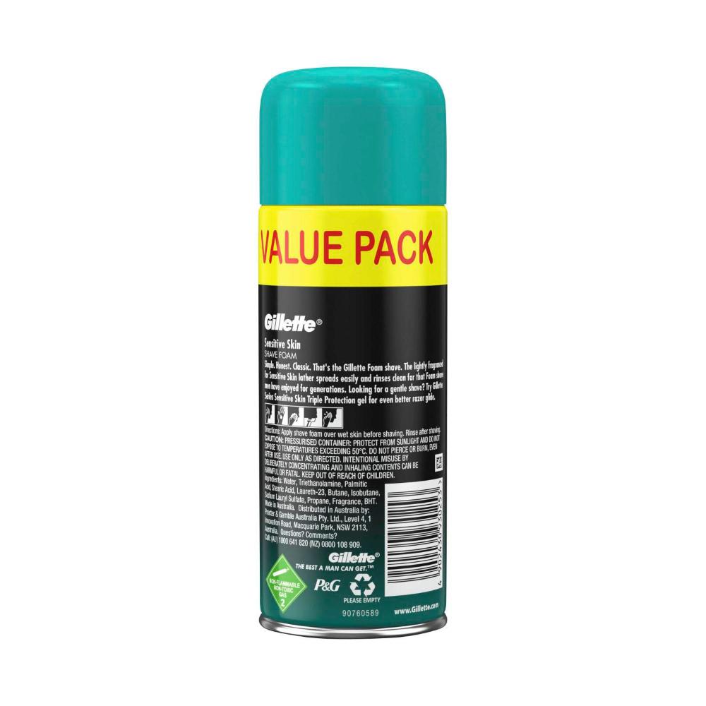 Gillette Shaving Foam Sensitive Skin Value Pack - 333g