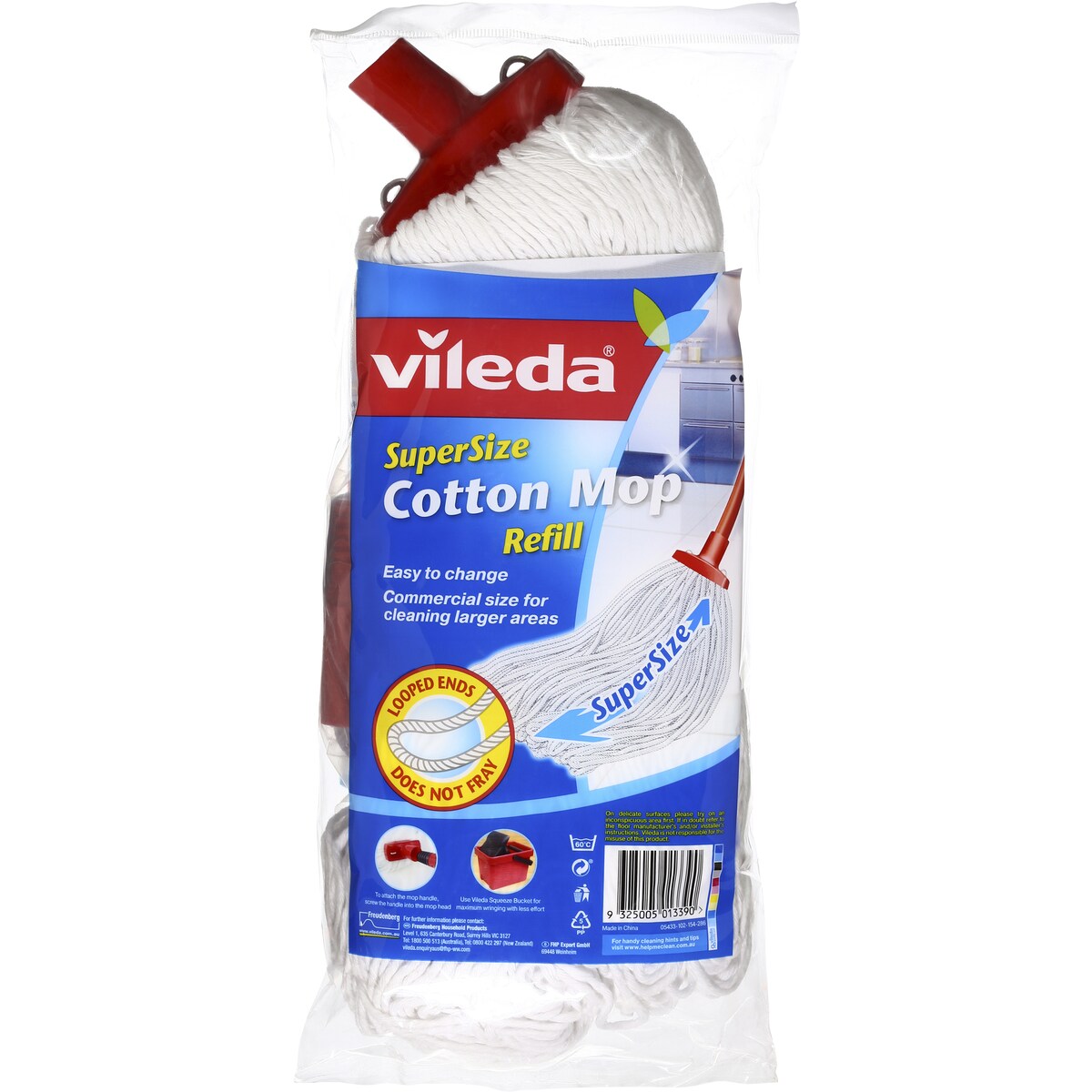 Vileda Supersized Cotton Mop Refill Supersize Cotton Refill each