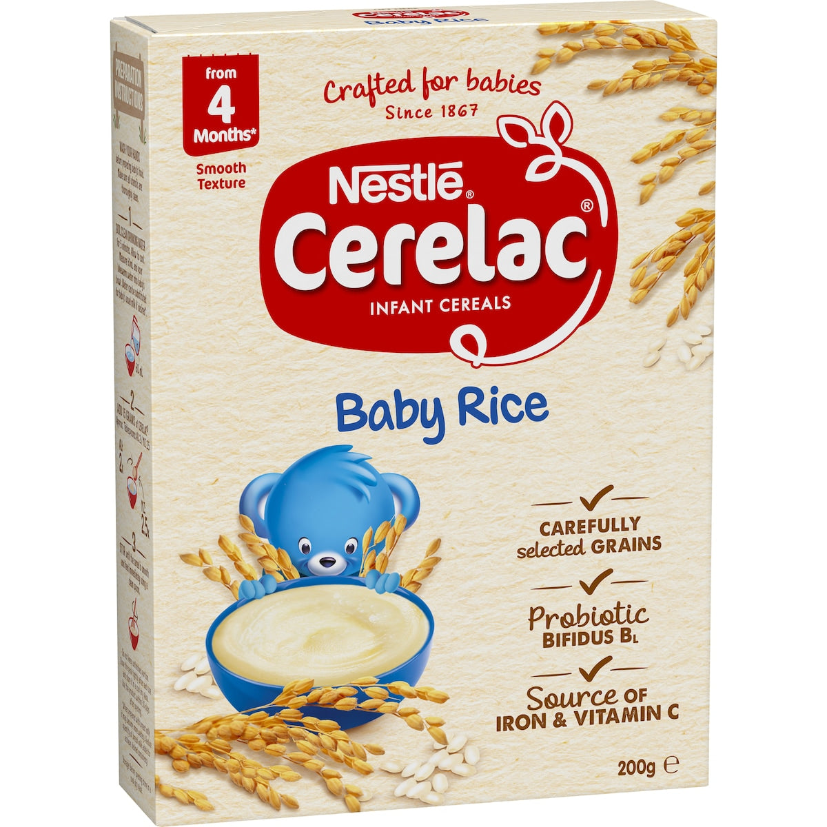 Nestle Cerelac Baby Rice Cereal From 4 Months 200g