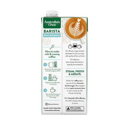 Australias Own Barista Macadamia Milk - 1L