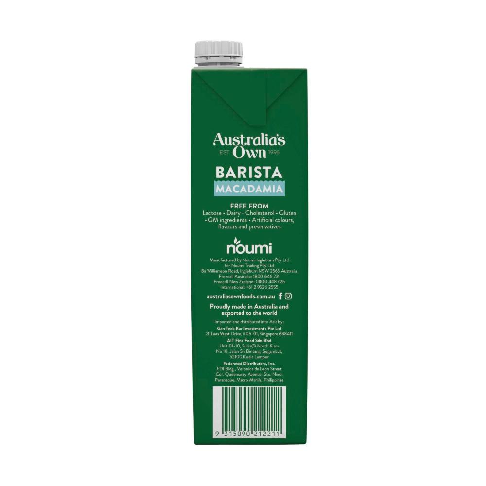 Australias Own Barista Macadamia Milk - 1L