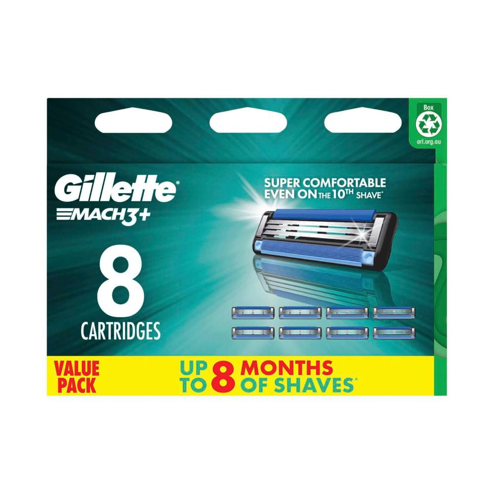 Gillette Mach3+ Razor Cartridge - 8 pack