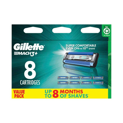 Gillette Mach3+ Razor Cartridge - 8 pack
