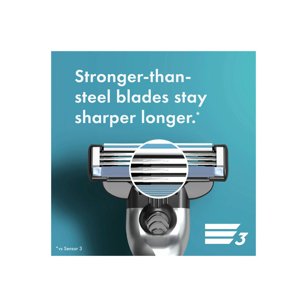 Gillette Mach3+ Razor Cartridge - 4 pack