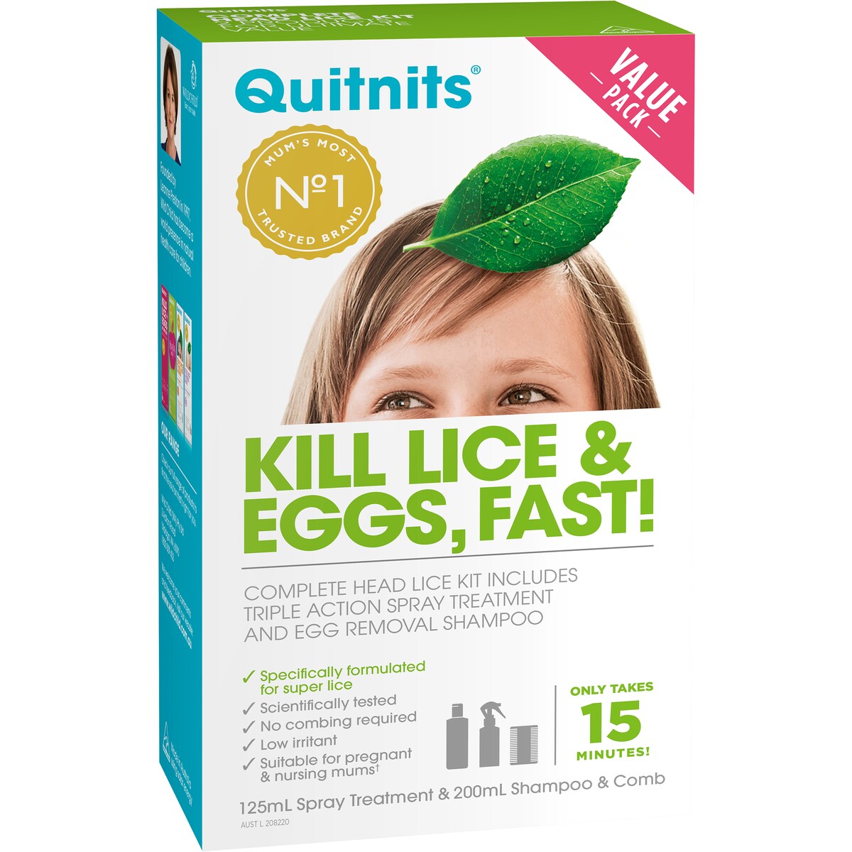 Quitnits Head Lice Treatment Complete Kit Each