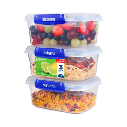 Sistema Klip It Plus Containers 1l - 3 Pack