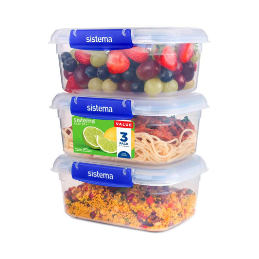 Sistema Klip It Plus Containers 1l - 3 Pack