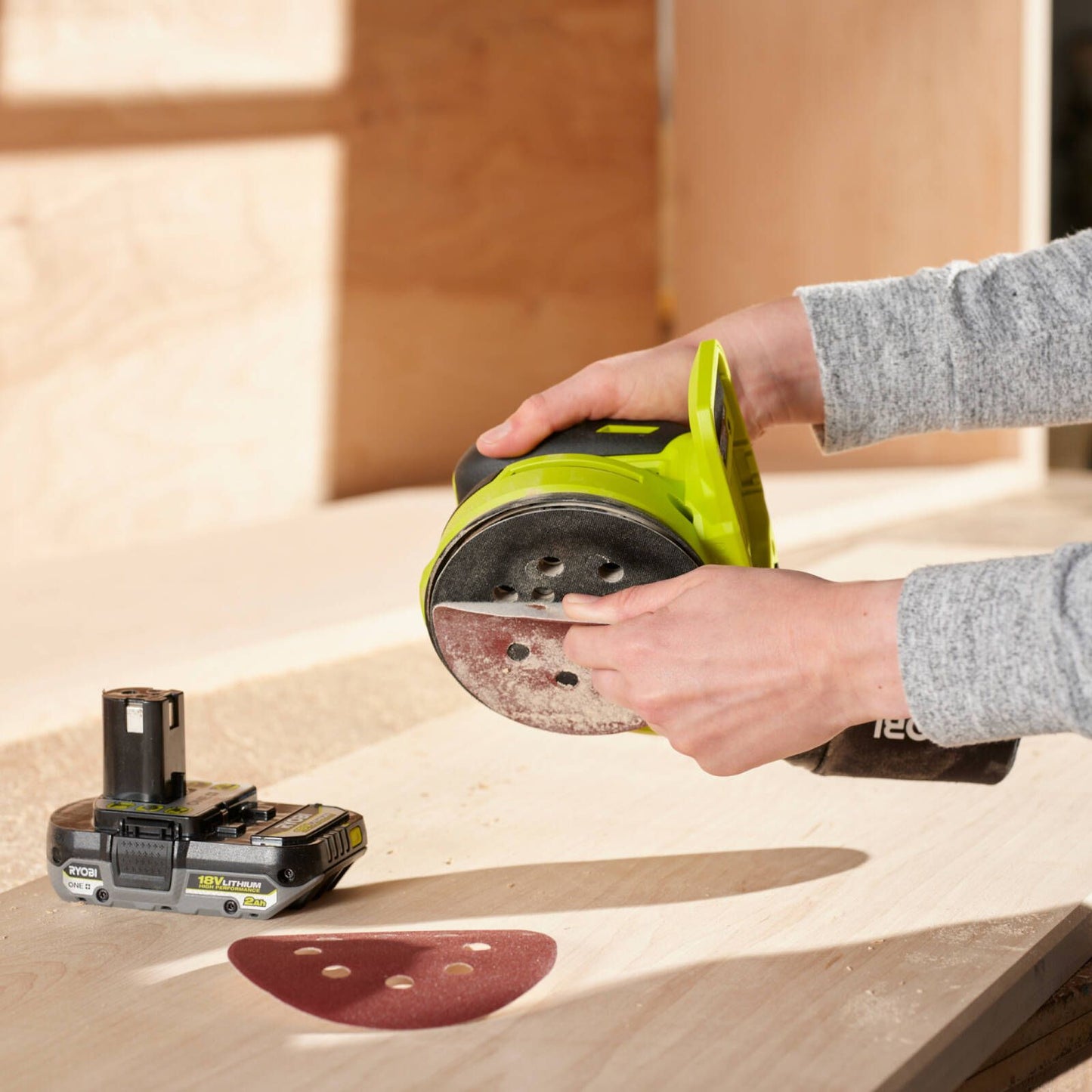 Ryobi ONE+ HP Random Orbital Sander - 125mm - Tool Only