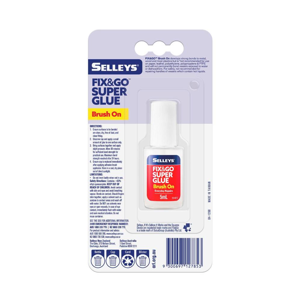 Fix & Go Supa Glue Brush - 5mL