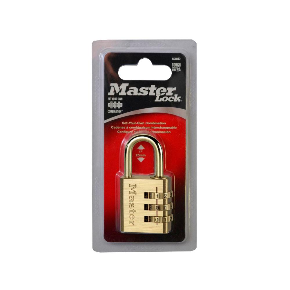 Master Lock Brass Combination 30mm - 1 pack
