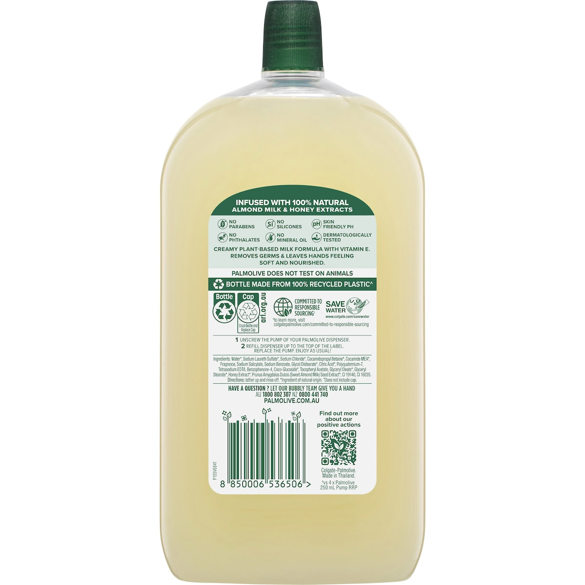 Palmolive Hand Wash Milk & Honey Refill 1l