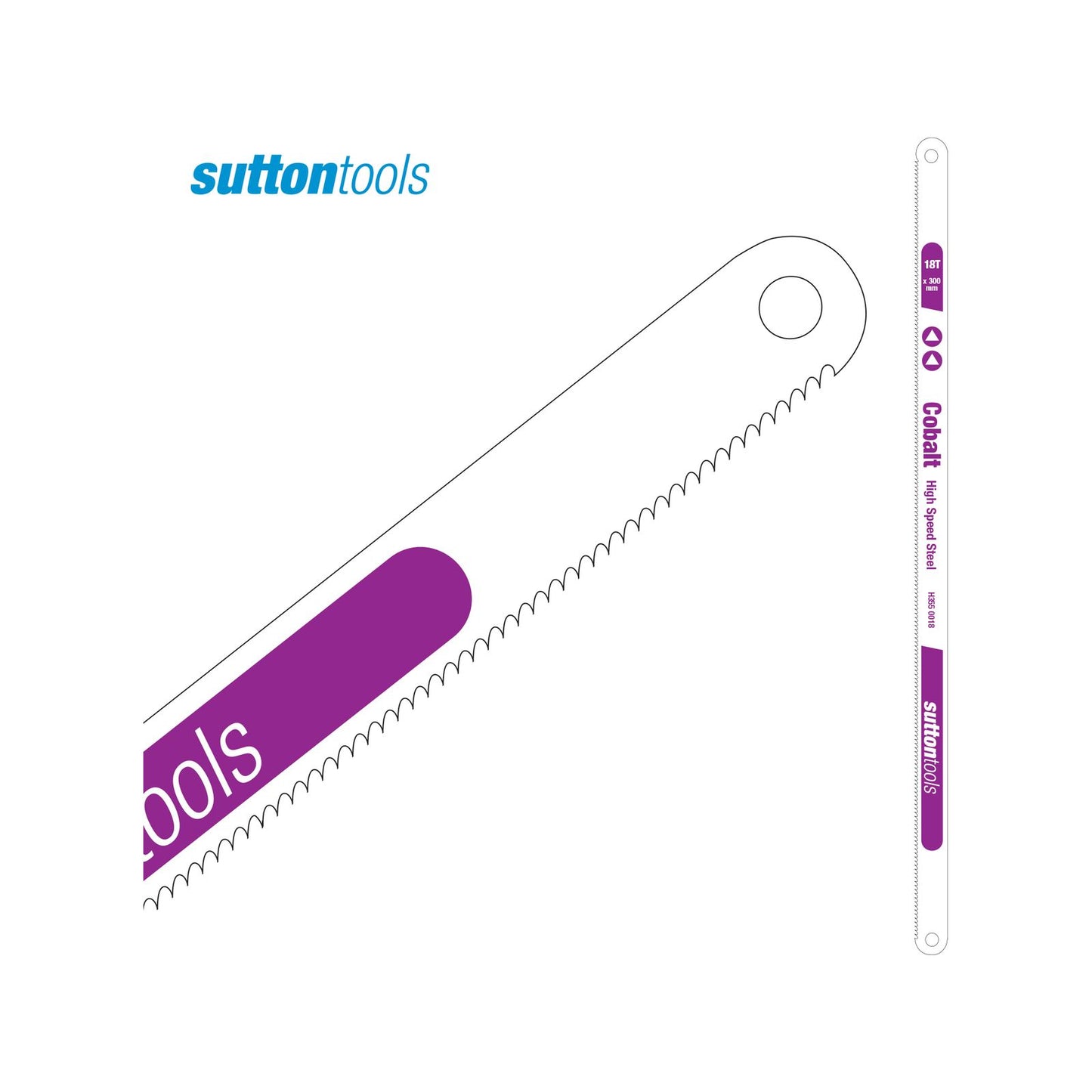Sutton Tools Cobalt Hacksaw Blade - 300mm - 32 TPI - 2 Pack