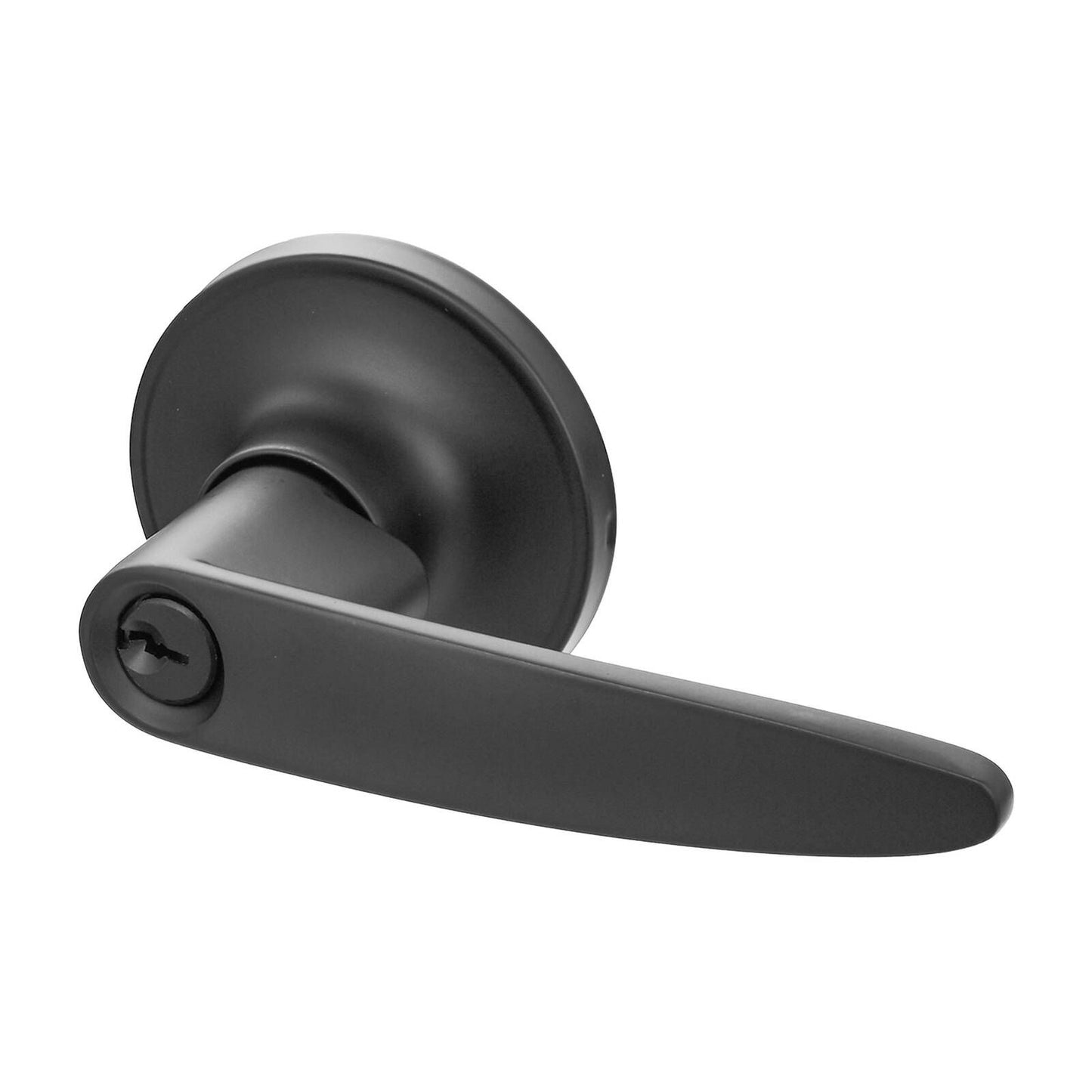 Ikonic Black Matte Norr Entrance Lever Set - 185 x 188mm