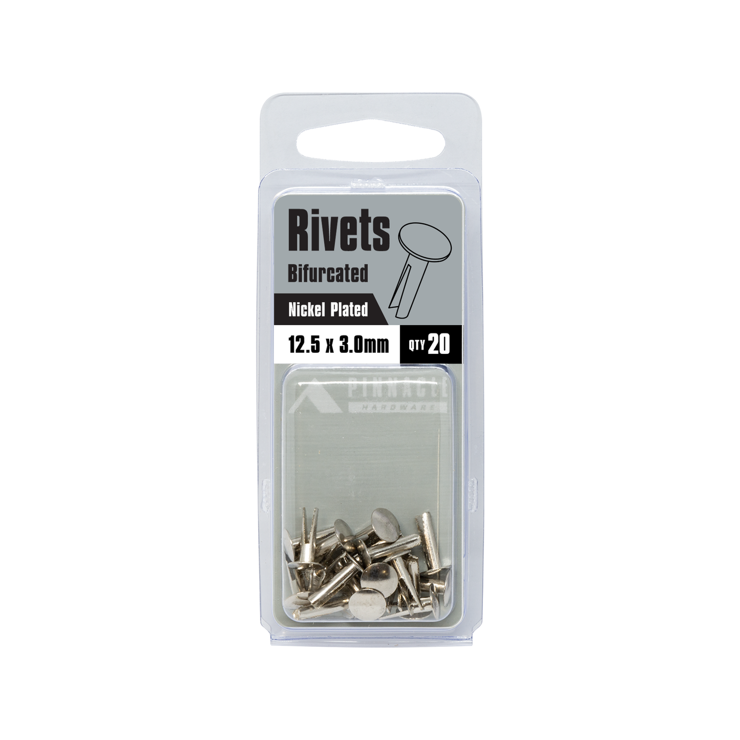 Pinnacle Bifurcated Rivets - 12.5 x 3mm - 20 Pack