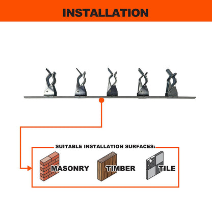 Everhang Sliding Bars Broom Holder - 425mm