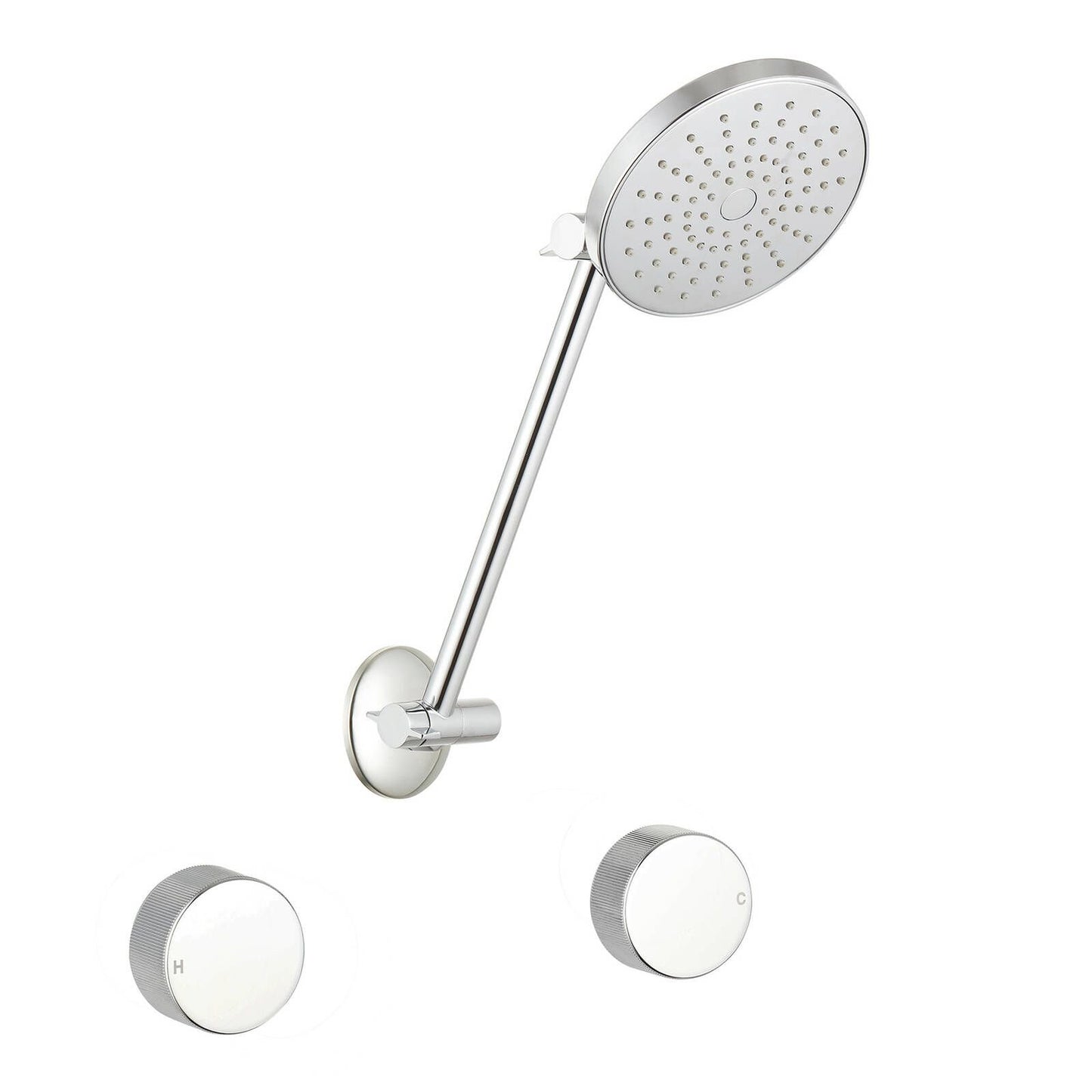 Mondella Resonance Chrome Shower Set - 1/4 Turn - 240 x 370mm