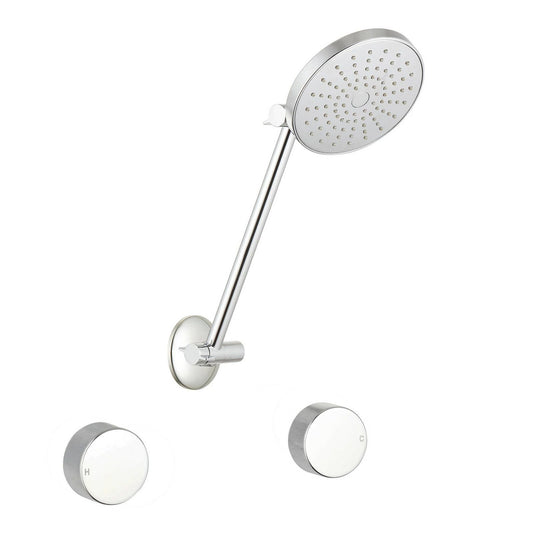 Mondella Resonance Chrome Shower Set - 1/4 Turn - 240 x 370mm