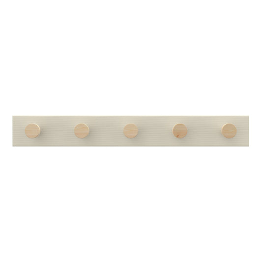 Mode Timber Hook Rack - 5 Hooks - 600mm - Beige