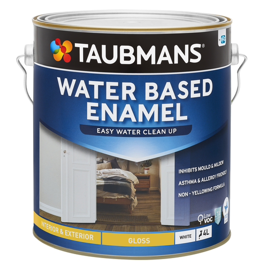 Taubmans White Gloss Water Based Enamel Paint - 4L