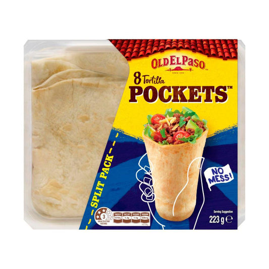 Old El Paso Tortilla Pockets 8 Pack - 223g
