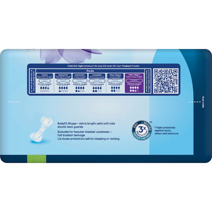 Tena Incontinence Pads Maxi Night Extra Long Length 14 Pack