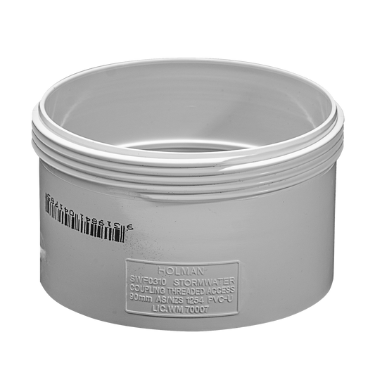 Holman 90mm PVC Stormwater Threaded Access Coupling