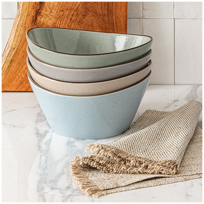 Over&back Serving Bowls 4 Piece Set Stackable Stoneware 1378mL