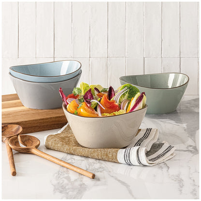 Over&back Serving Bowls 4 Piece Set Stackable Stoneware 1378mL