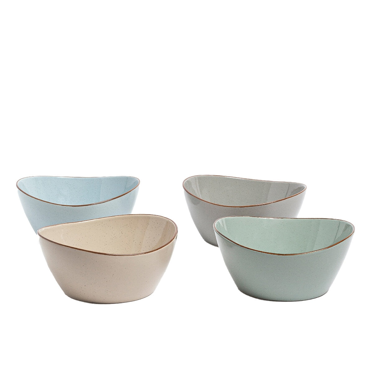 Over&back Serving Bowls 4 Piece Set Stackable Stoneware 1378mL