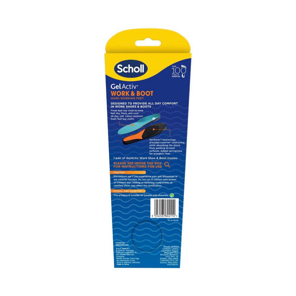 Scholl Gel Activ Insole Work & Boot Small - 1 each