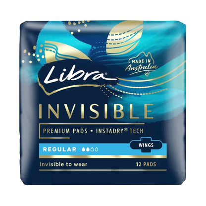 Libra Invisible Pads Regular Wing - 12 pack