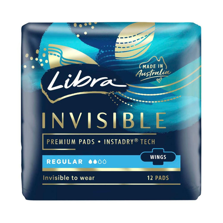 Libra Invisible Pads Regular Wing - 12 pack